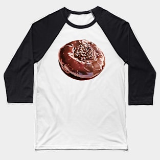 Chocolate Swirl Donut Painting (no background) Baseball T-Shirt